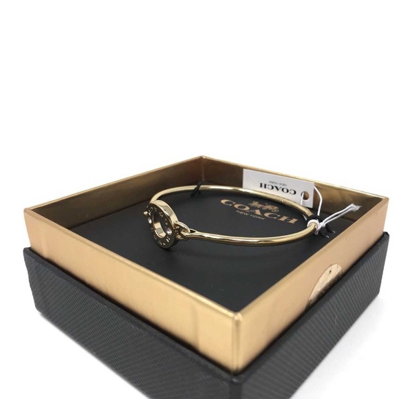 Coach F21620 Open Circle Bangle Gold Bracelet - Picture 2 of 5